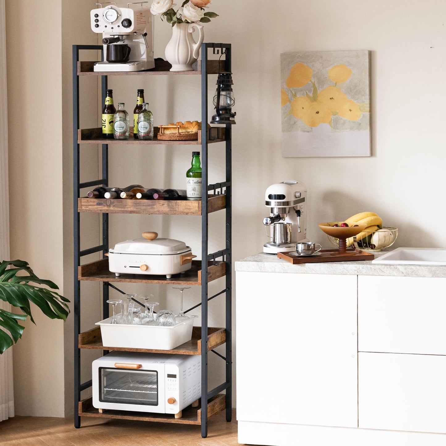 HCHQHS 6-Tier Bookcase