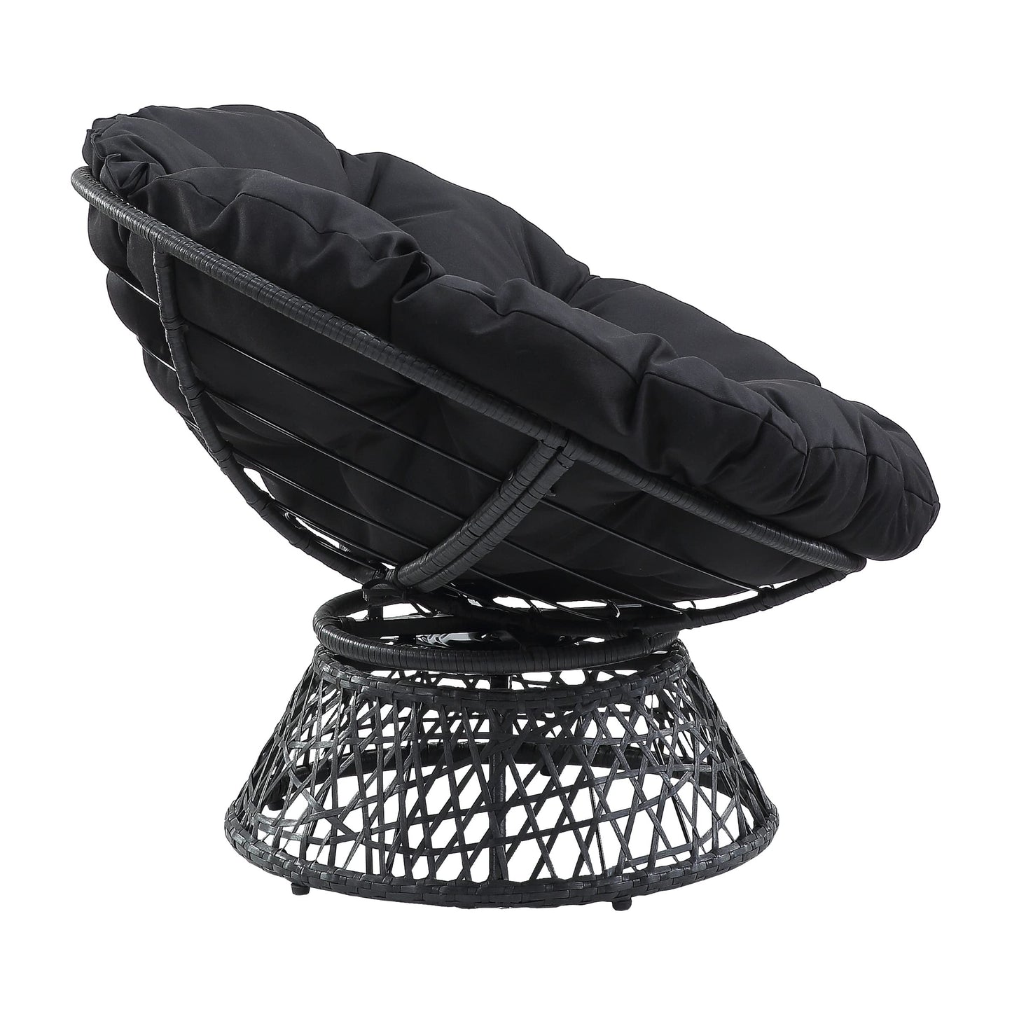 OSP Swivel Papasan Chair White