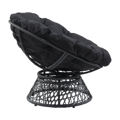 OSP Swivel Papasan Chair White