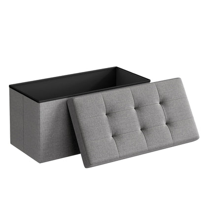SONGMICS MAZIE 43" Folding Storage Ottoman Bench