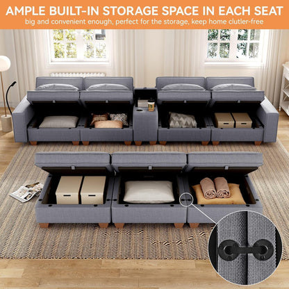 Modular Sofa with Storage – Grey