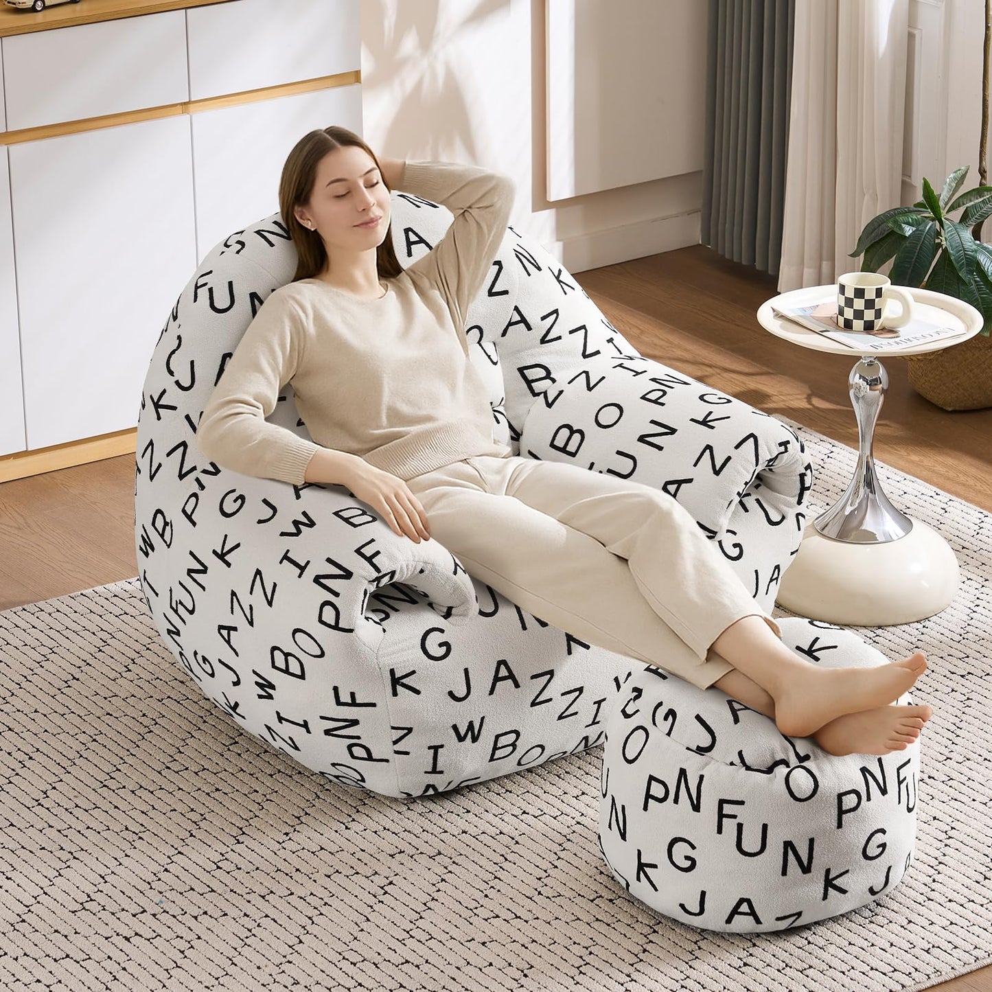 DAICO Bean Bag Chair White