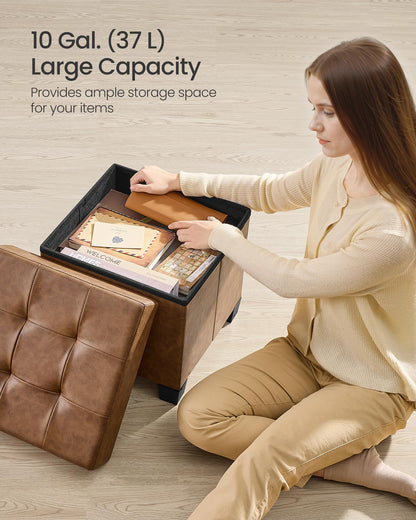 SONGMICS 15"x43"x15.7" Storage Ottoman Bench