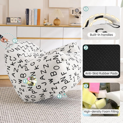 DAICO Bean Bag Chair White