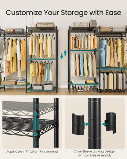 SONGMICS Heavy-Duty Portable Clothes Rack