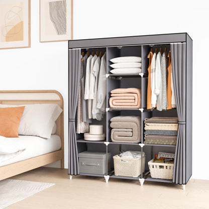Portable 51" Closet with Rods & Shelves