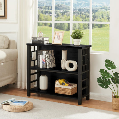 HOMISSUE 3-Tier Rustic Bookshelf
