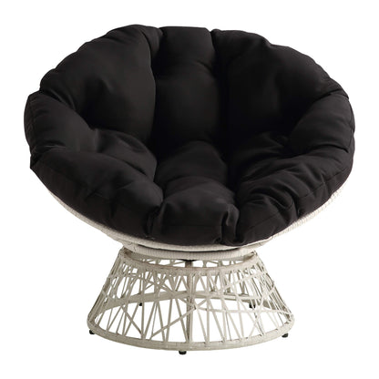 OSP Swivel Papasan Chair White