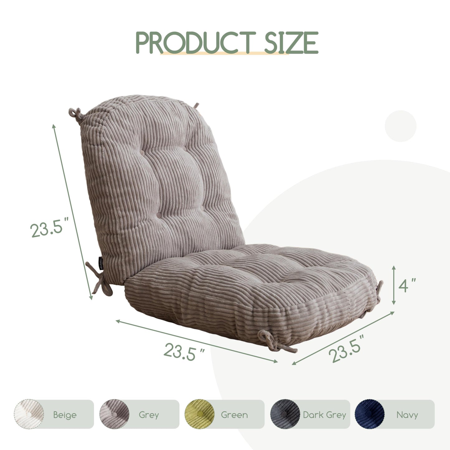 HIGOGOGO Papasan Cushion Grey