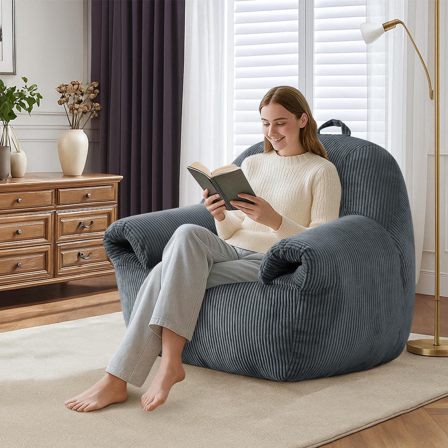 DAICO Bean Bag Chair White