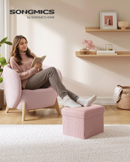 SONGMICS Storage Ottoman Bench, 15"x30"x15"