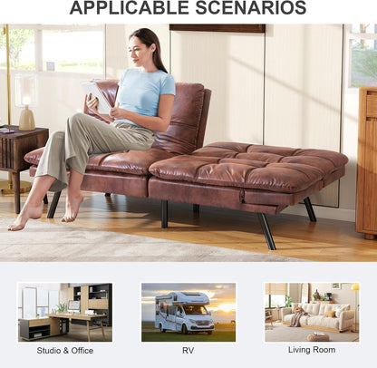 Vipbear Grey Futon Sofa Bed 71"
