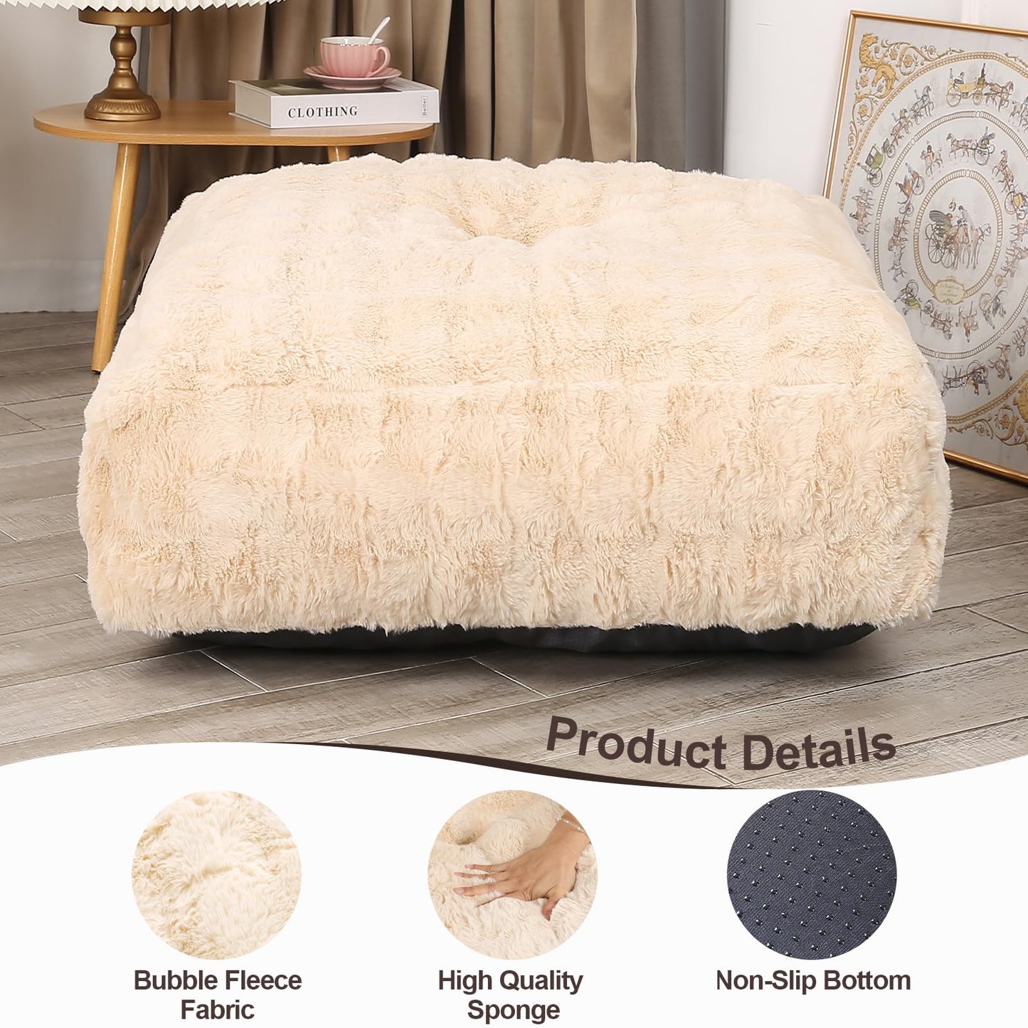 Comfy Floor Sofa Bean Bag Chair – Brown