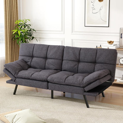 Vipbear Grey Futon Sofa Bed 71"