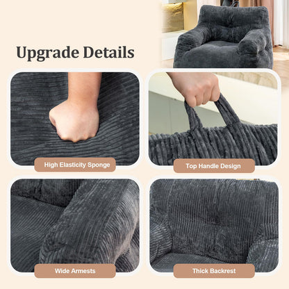 Grey Large Bean Bag Chair