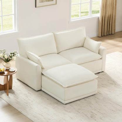 CHITA 6-Seater U Sofa – Cream