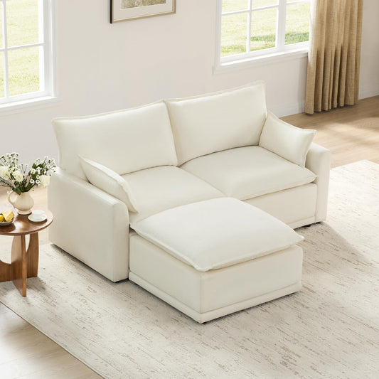 CHITA 6-Seater U Sofa – Cream