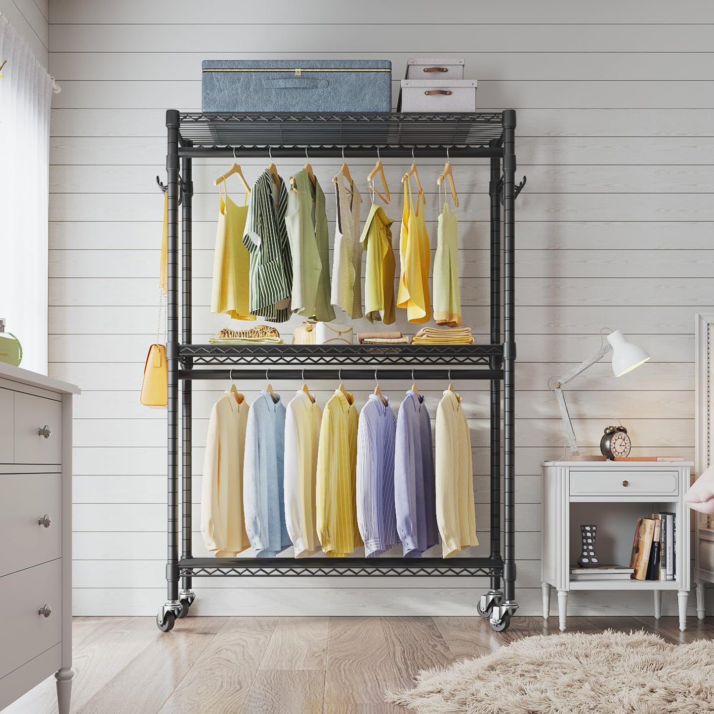 VIPEK R2 Rolling Clothes Rack with Wheels
