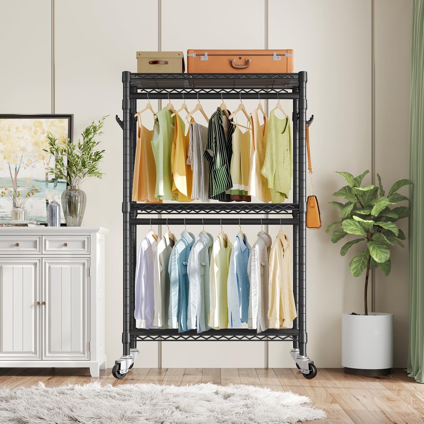 VIPEK R2 Rolling Clothes Rack with Wheels