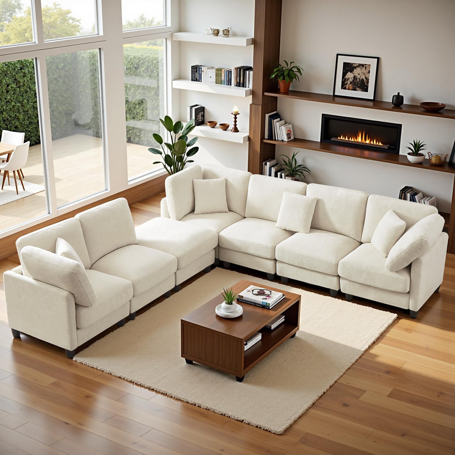 7-Seater Modular Sofa – Black