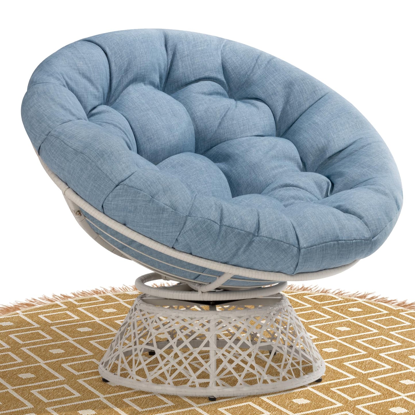 Bme 40" Papasan Swivel Chair