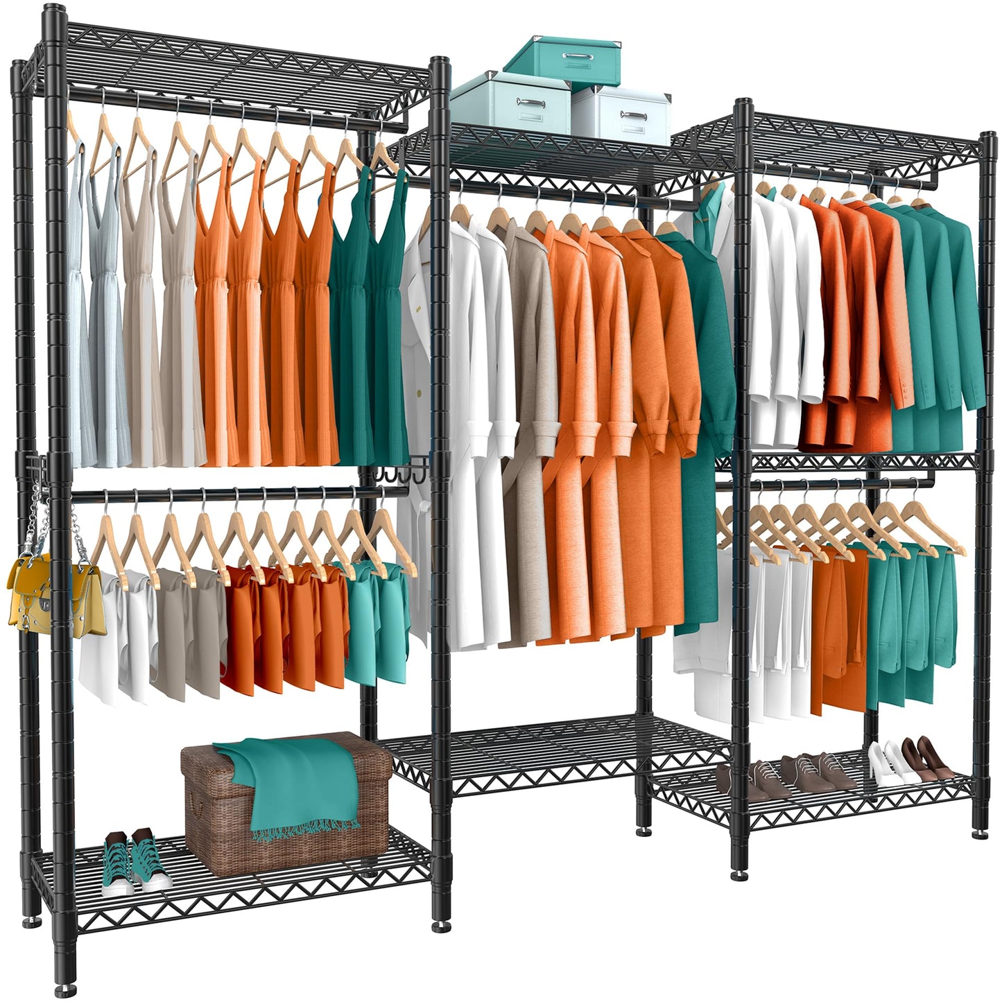 PUNION 7-Tier Portable Garment Rack