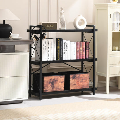 HCHQHS 4-Tier Industrial Bookshelf