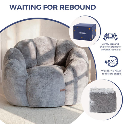 MAXYOYO Floral Bean Bag Chair – Beige