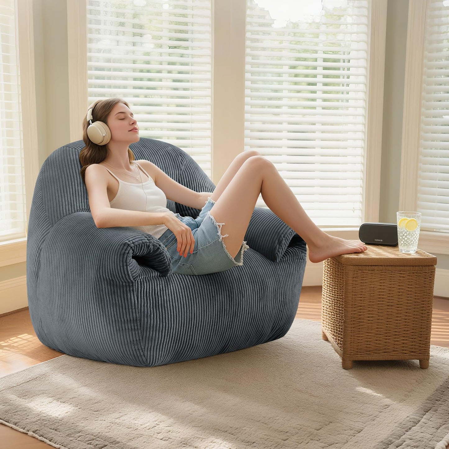 DAICO Bean Bag Chair White