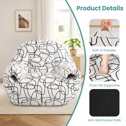 DAICO Bean Bag Chair White