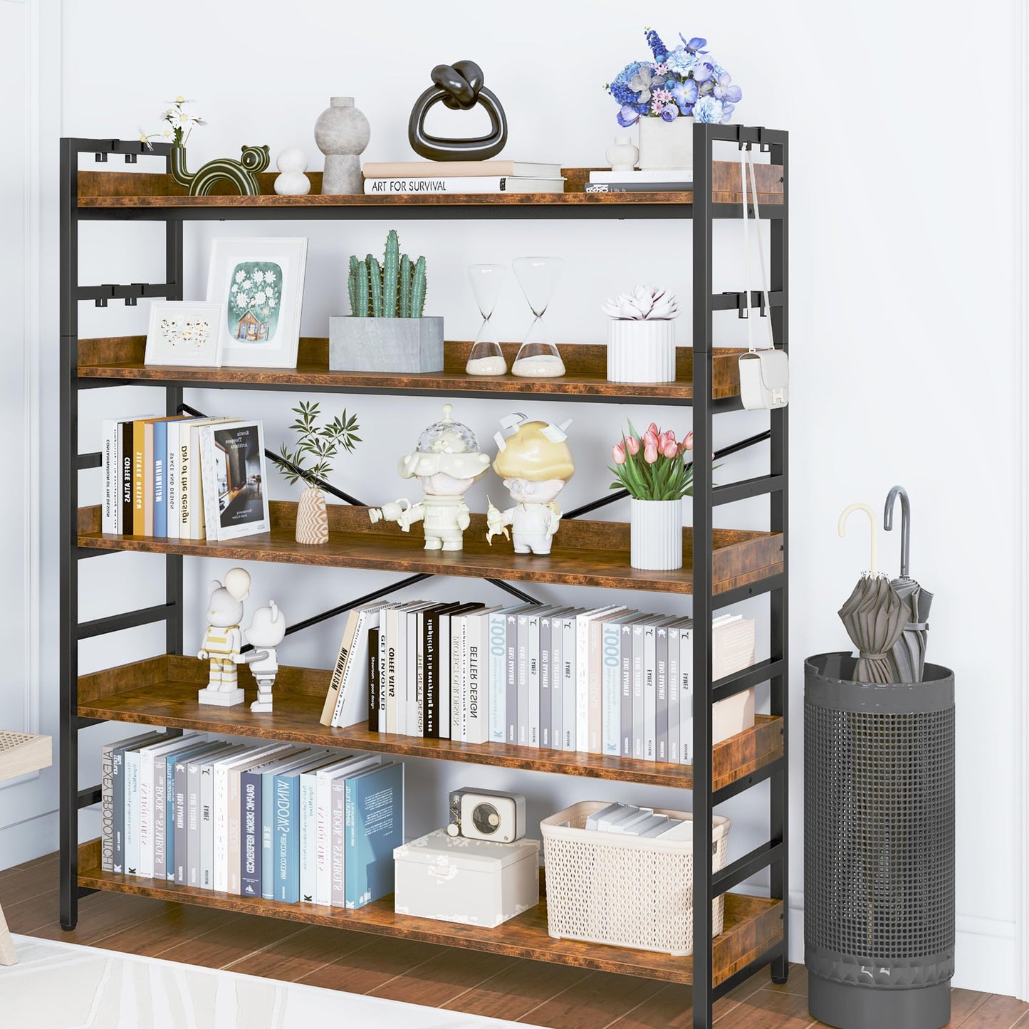 HCHQHS 6-Tier Bookcase