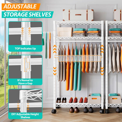PUNION 7-Tier Portable Garment Rack