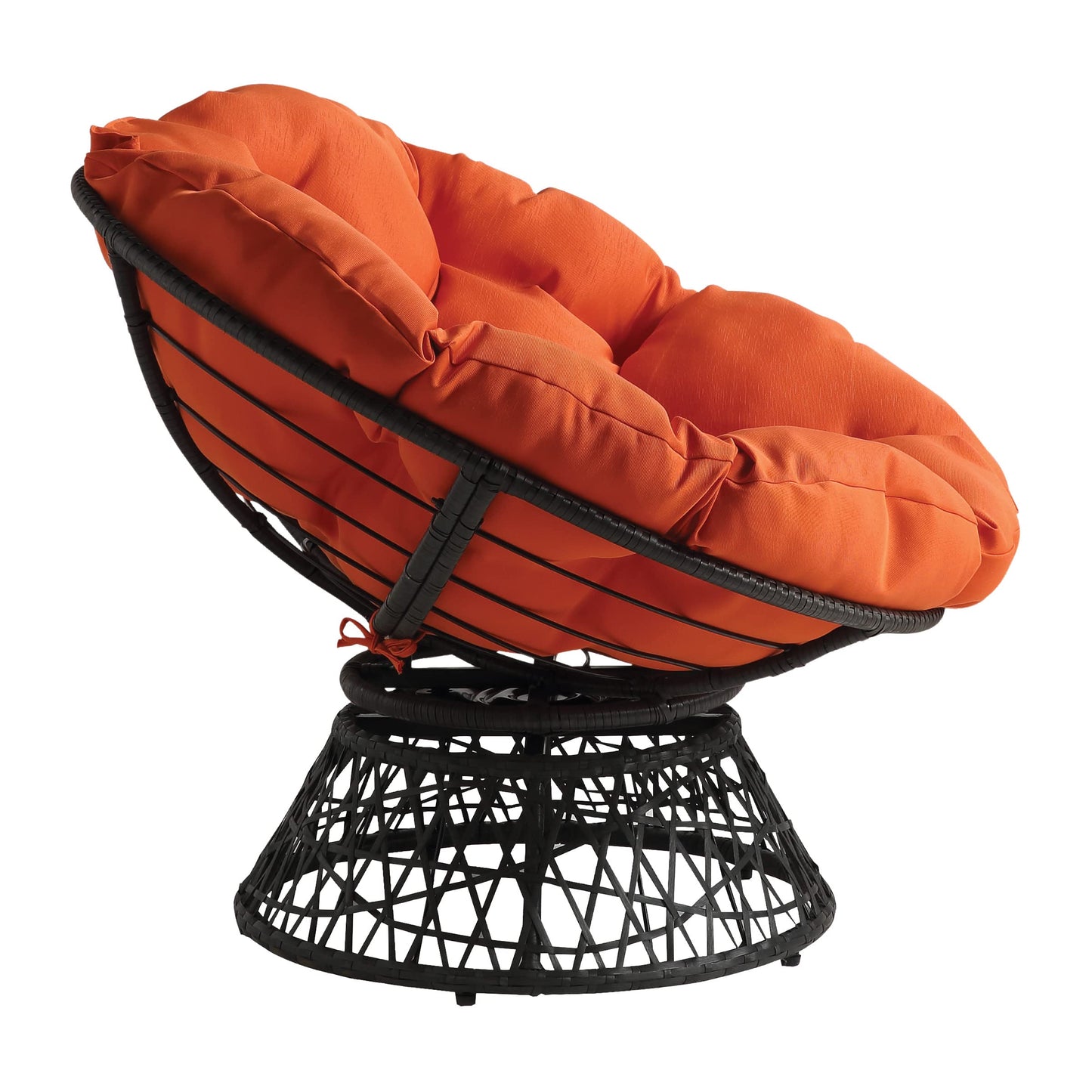 OSP Swivel Papasan Chair White