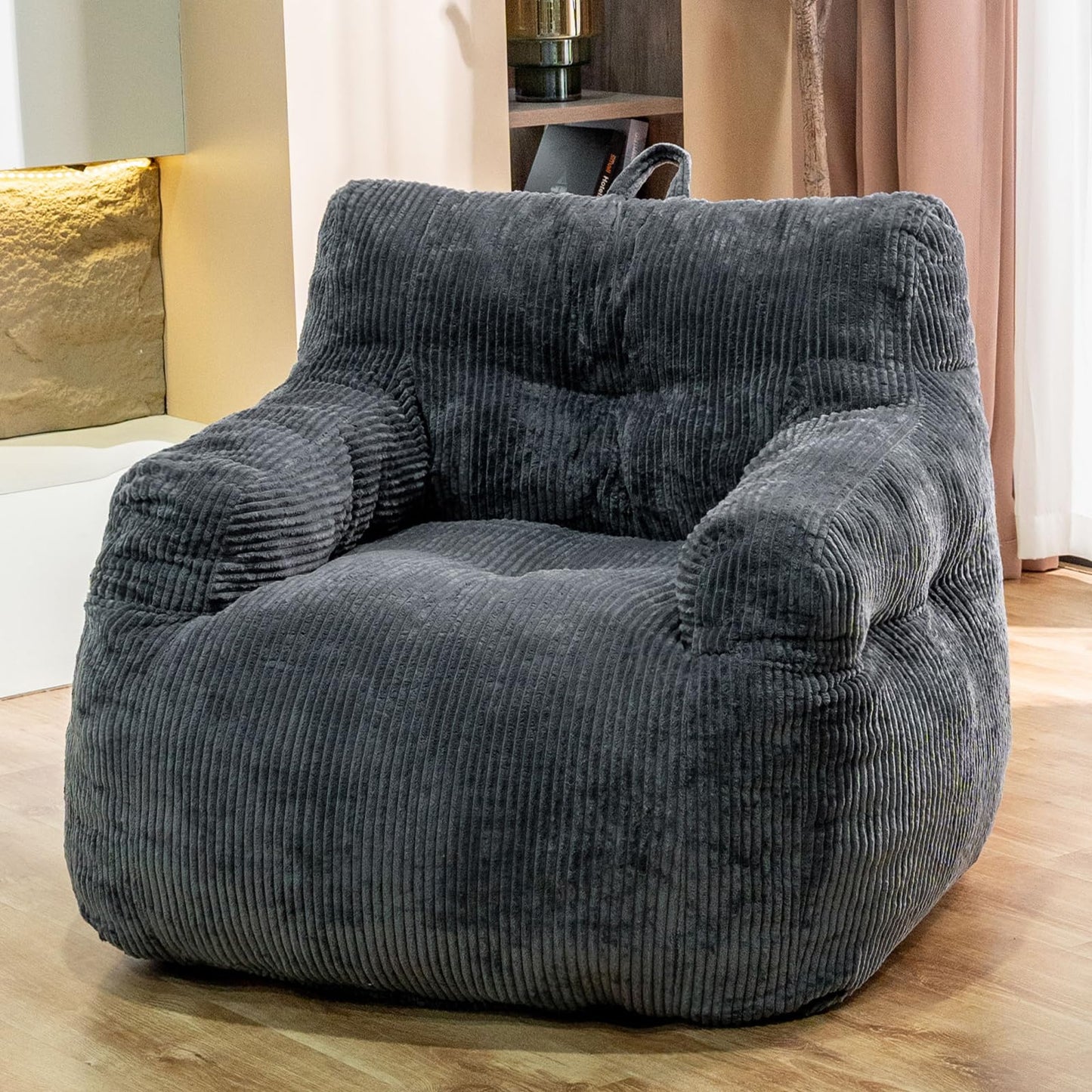 Grey Large Bean Bag Chair
