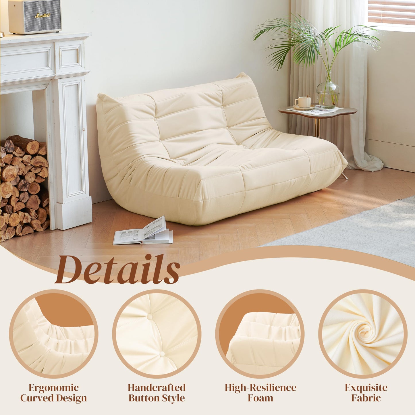 Dark Gray Bean Bag Chair