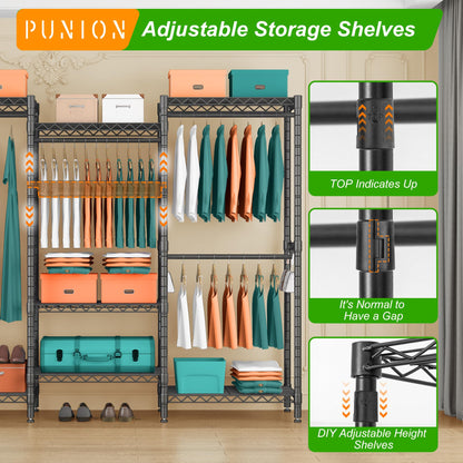 PUNION 7-Tier Portable Garment Rack