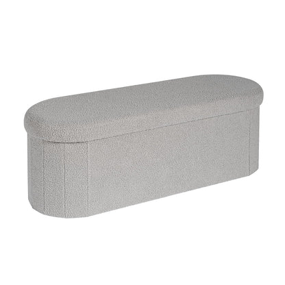 FSOBEIIALEO 43.3" Sherpa Storage Ottoman Bench