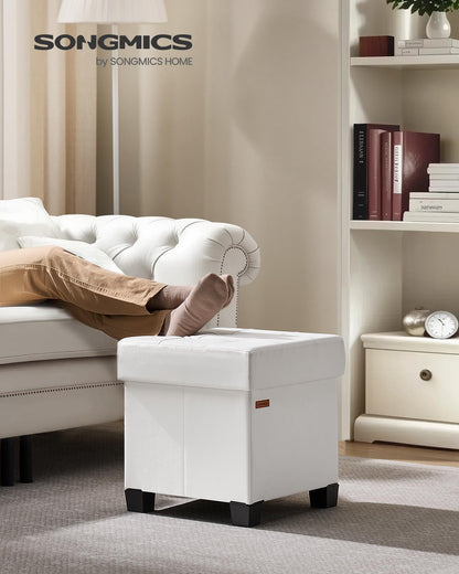 SONGMICS 15"x43"x15.7" Storage Ottoman Bench