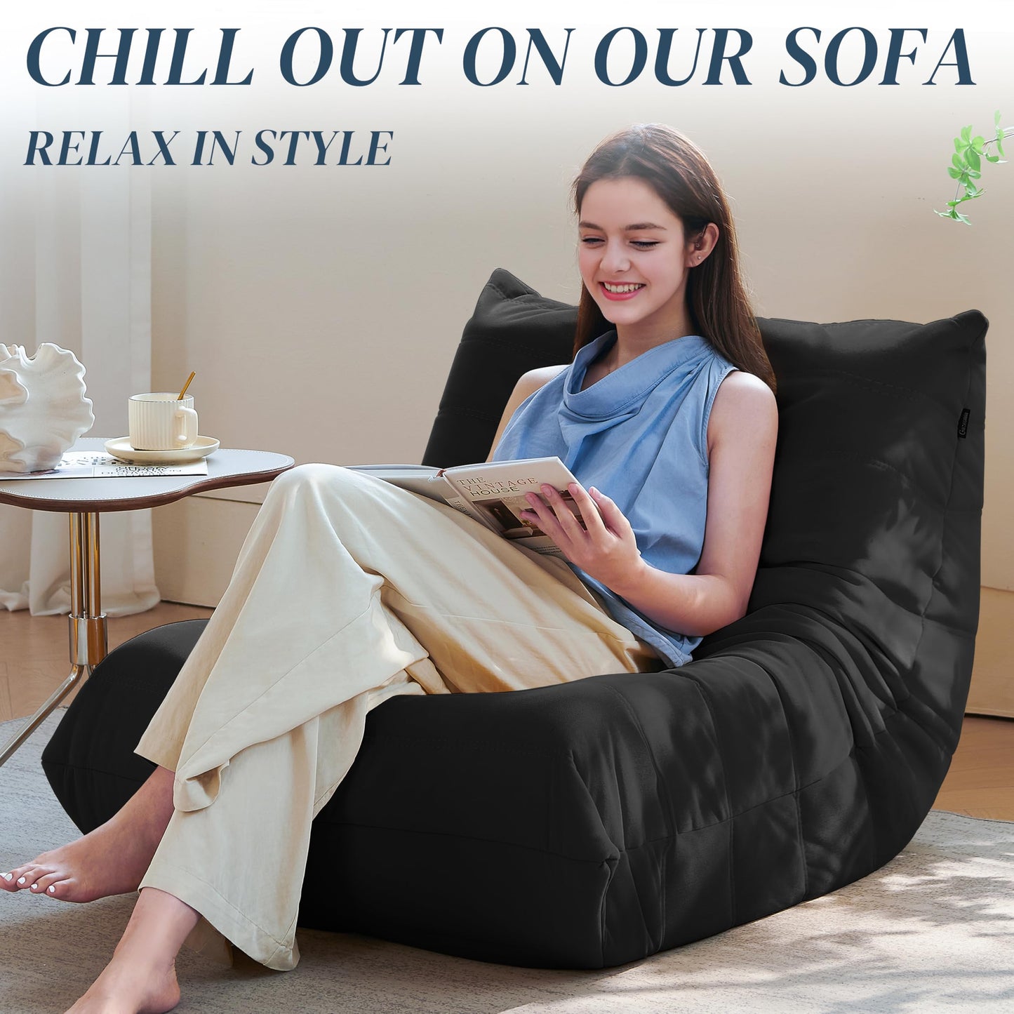 Dark Gray Bean Bag Chair