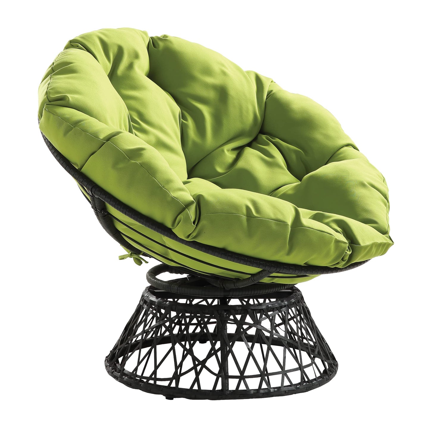 OSP Swivel Papasan Chair White