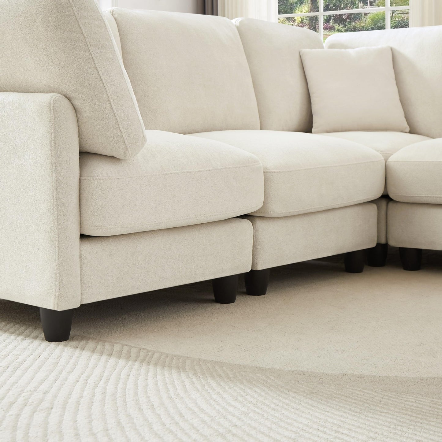 7-Seater Modular Sofa – Black