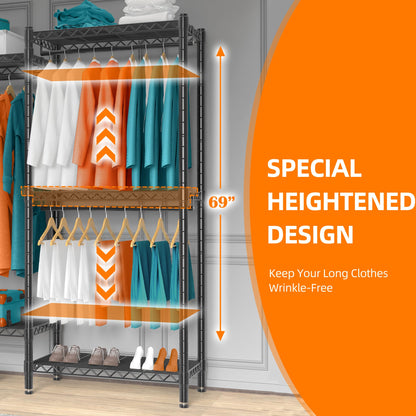 PUNION 7-Tier Portable Garment Rack