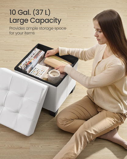 SONGMICS 15"x43"x15.7" Storage Ottoman Bench