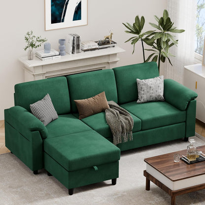 Vongrasig 79" L-Shaped Sofa, Grey