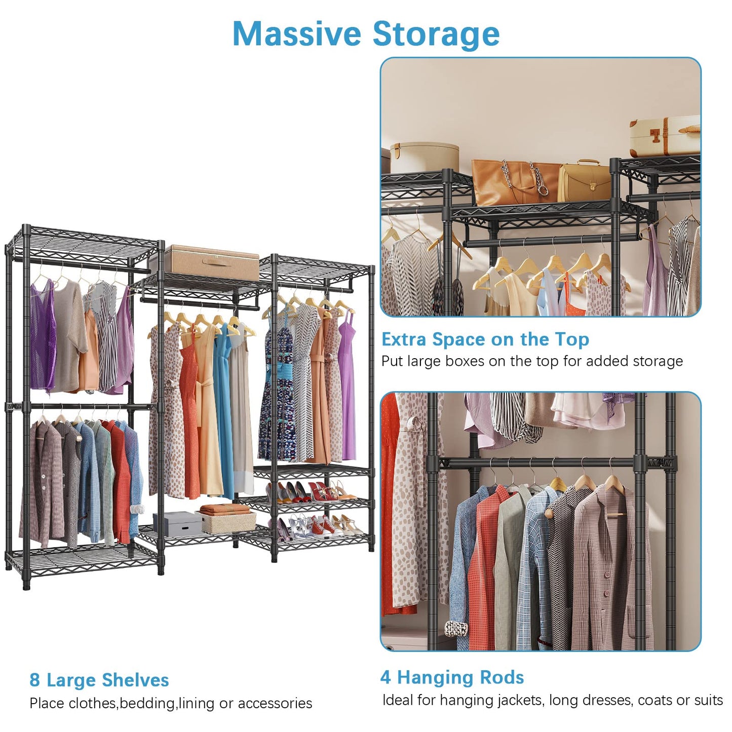 VIPEK V5C Heavy Duty Covered Clothes Rack