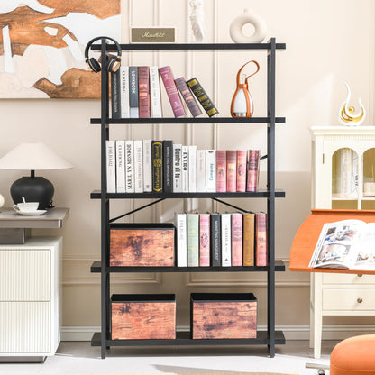 HCHQHS 4-Tier Industrial Bookshelf