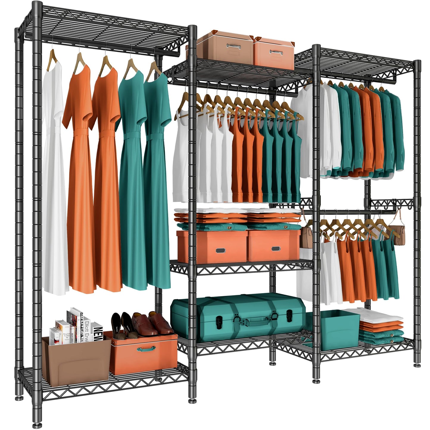 PUNION 7-Tier Portable Garment Rack