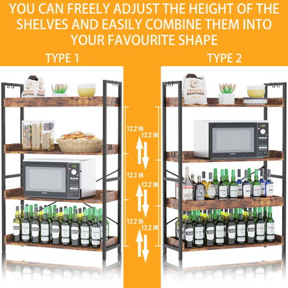 HCHQHS 6-Tier Bookcase