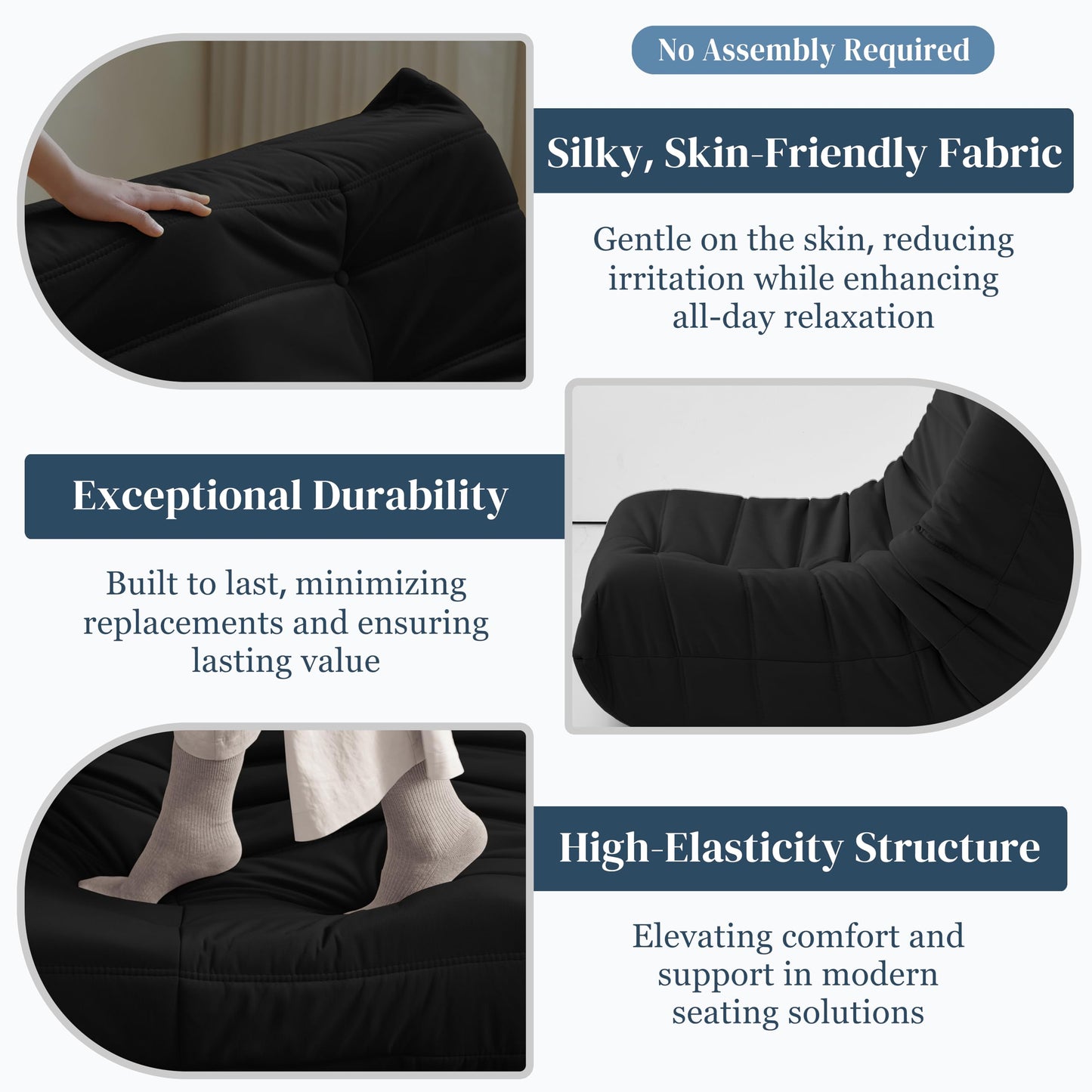 Dark Gray Bean Bag Chair