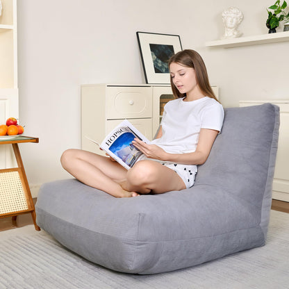 Beige Memory Foam Bean Bag Chair